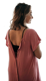 Three Little Tots Rose Mommy Labor and Delivery Nursing Hoospital Gown - 