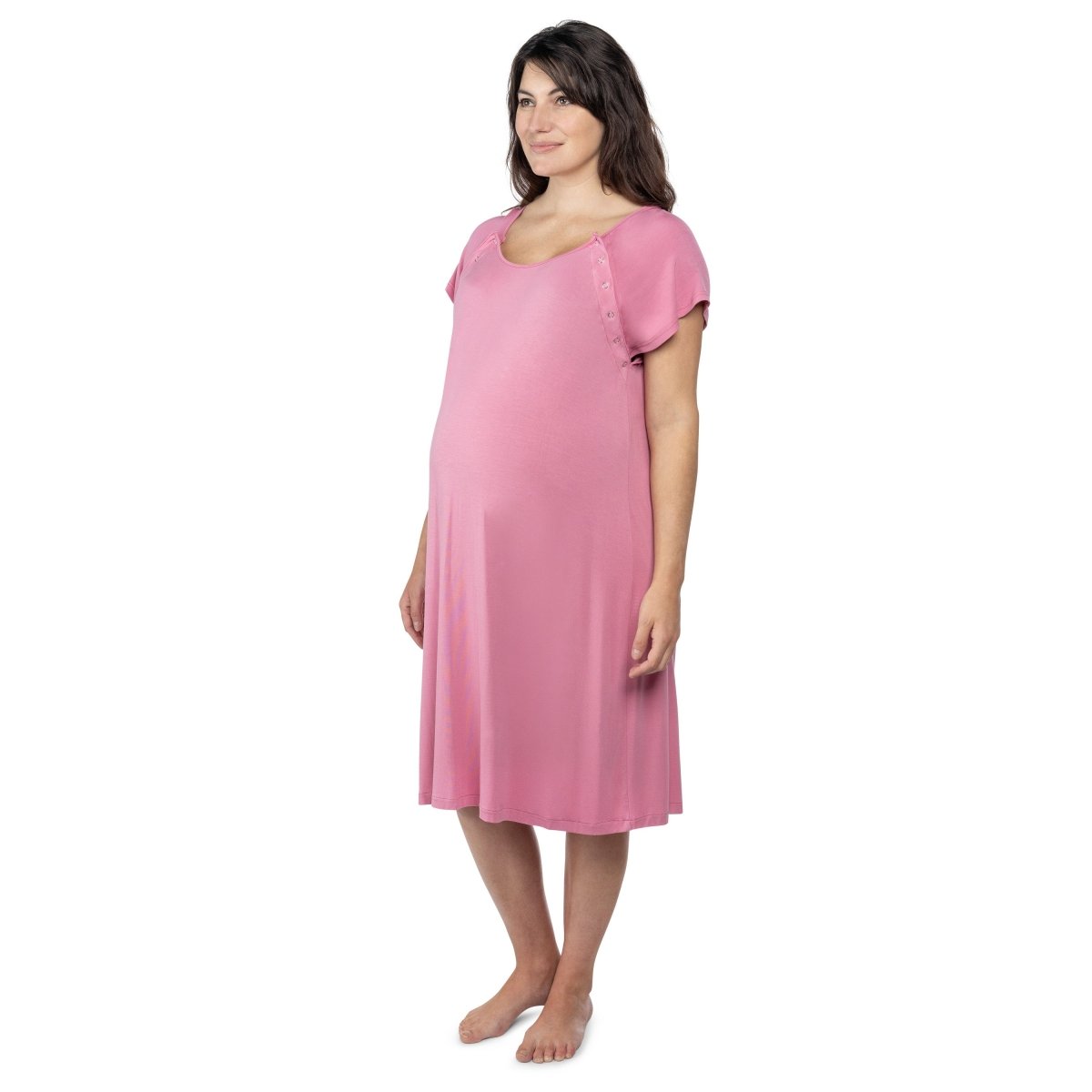 Three Little Tots Rose Mommy Labor and Delivery Nursing Hoospital Gown - 