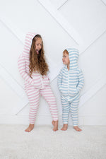 Blush Stripes Zipper Hoodie by Bestaroo