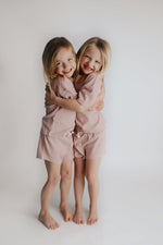 Three Little Tots Rose Summer Waffle Top & Bottom Set - 