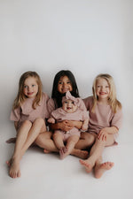 Three Little Tots Rose Summer Waffle Top & Bottom Set - 