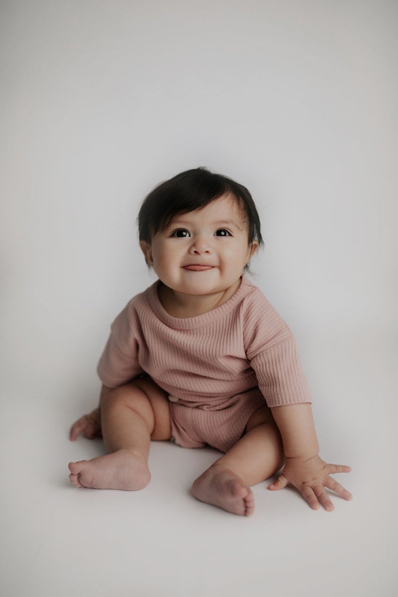 Three Little Tots Rose Summer Waffle Top & Bottom Set - 
