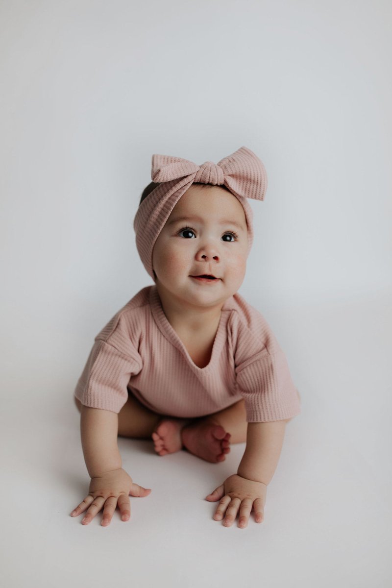 Three Little Tots Rose Waffle Headband - 