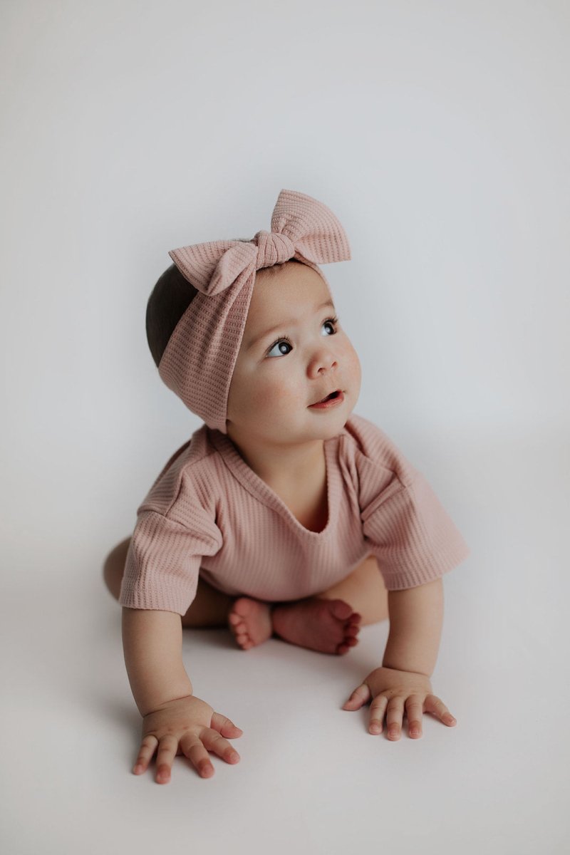 Three Little Tots Rose Waffle Headband - 