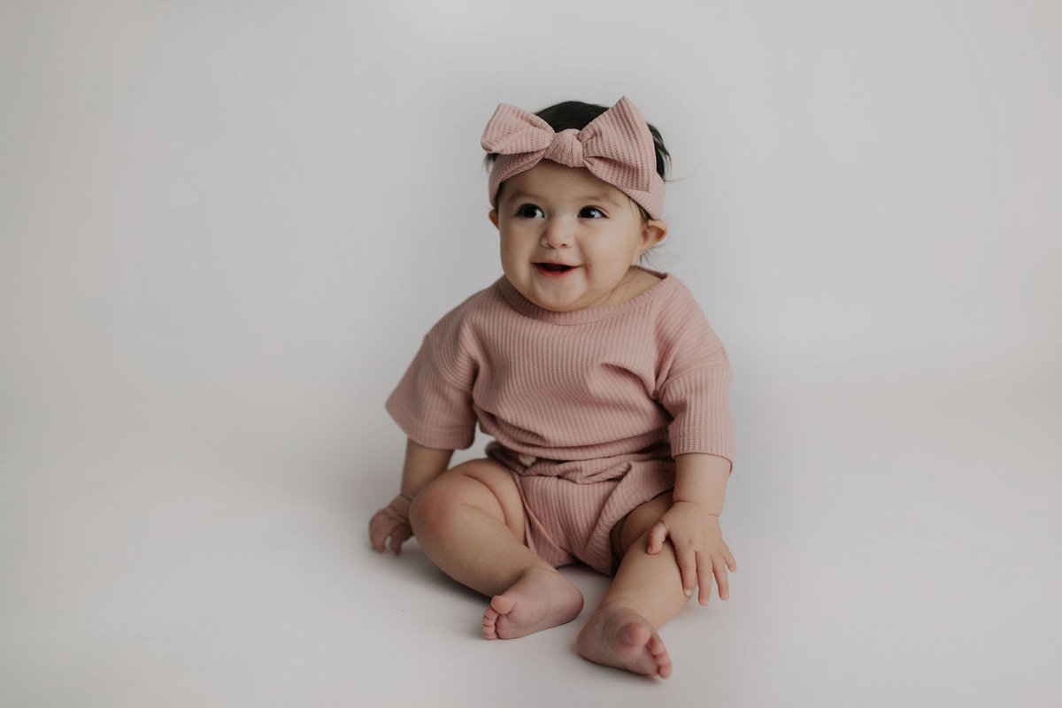 Three Little Tots Rose Waffle Headband - 