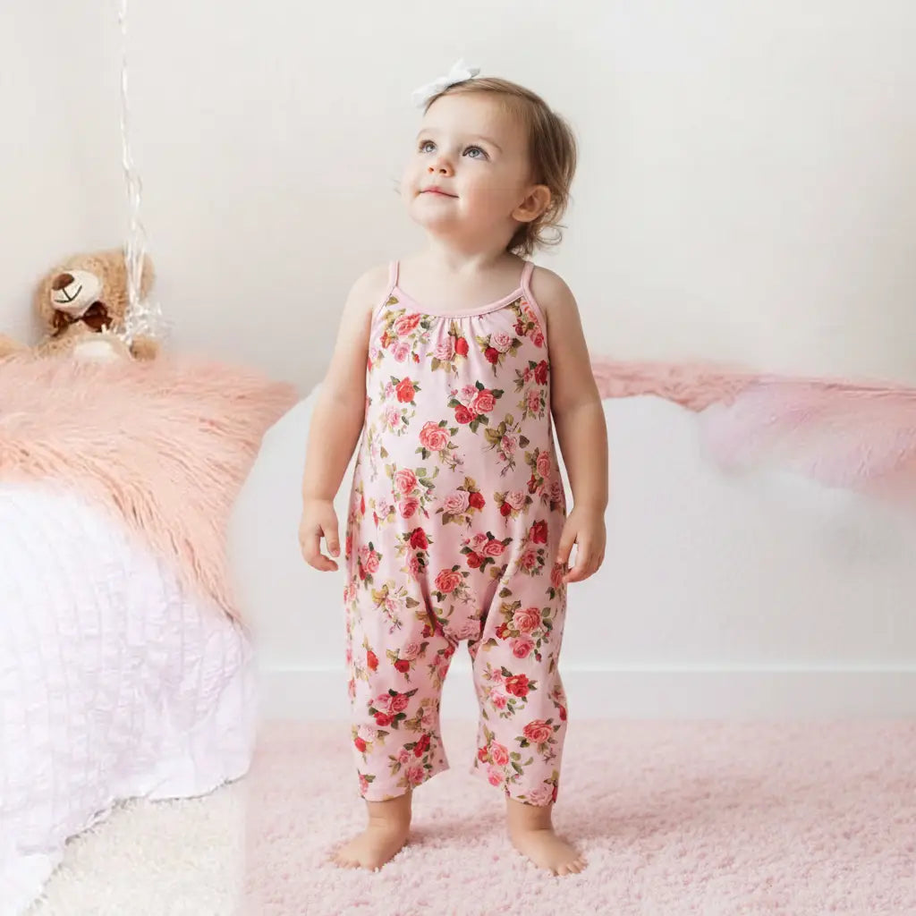 Rosebud Babe Jumpsuit - Baby & Toddler Clothing, One-piece garment, Pink, Dress, Child | Everetts Place