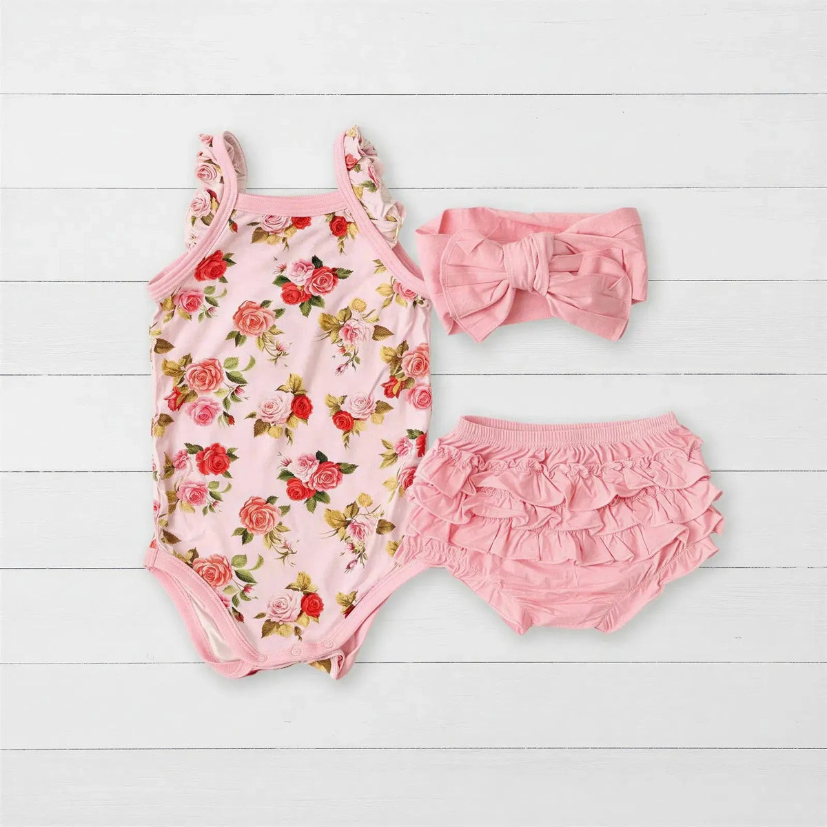 Bestaroo Rosebud Babe Ruffle Bloomer Set - 