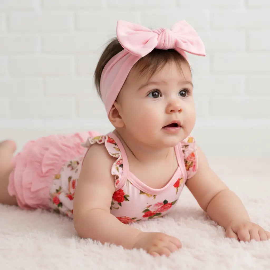 Rosebud Babe Ruffle Bloomer Set - Baby & Toddler Clothing, Pink, Headgear, Child, Headband | Everetts Place