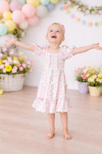 Mila & Rose ® Rosebud Bows Smocked Ruffle DressEveretts Place