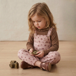 Organic Twill Overalls - Rosebud by Makemake Organics