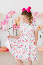 Rosettes S/S Pocket Twirl Dress - Dress, Day Dress, One-piece garment, Pink, Facial expression | Everetts Place