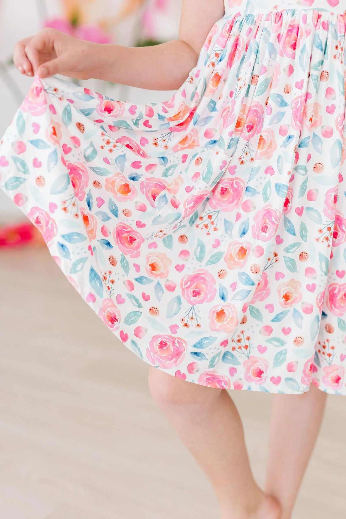 Mila & Rose ® Rosettes S/S Pocket Twirl Dress - 