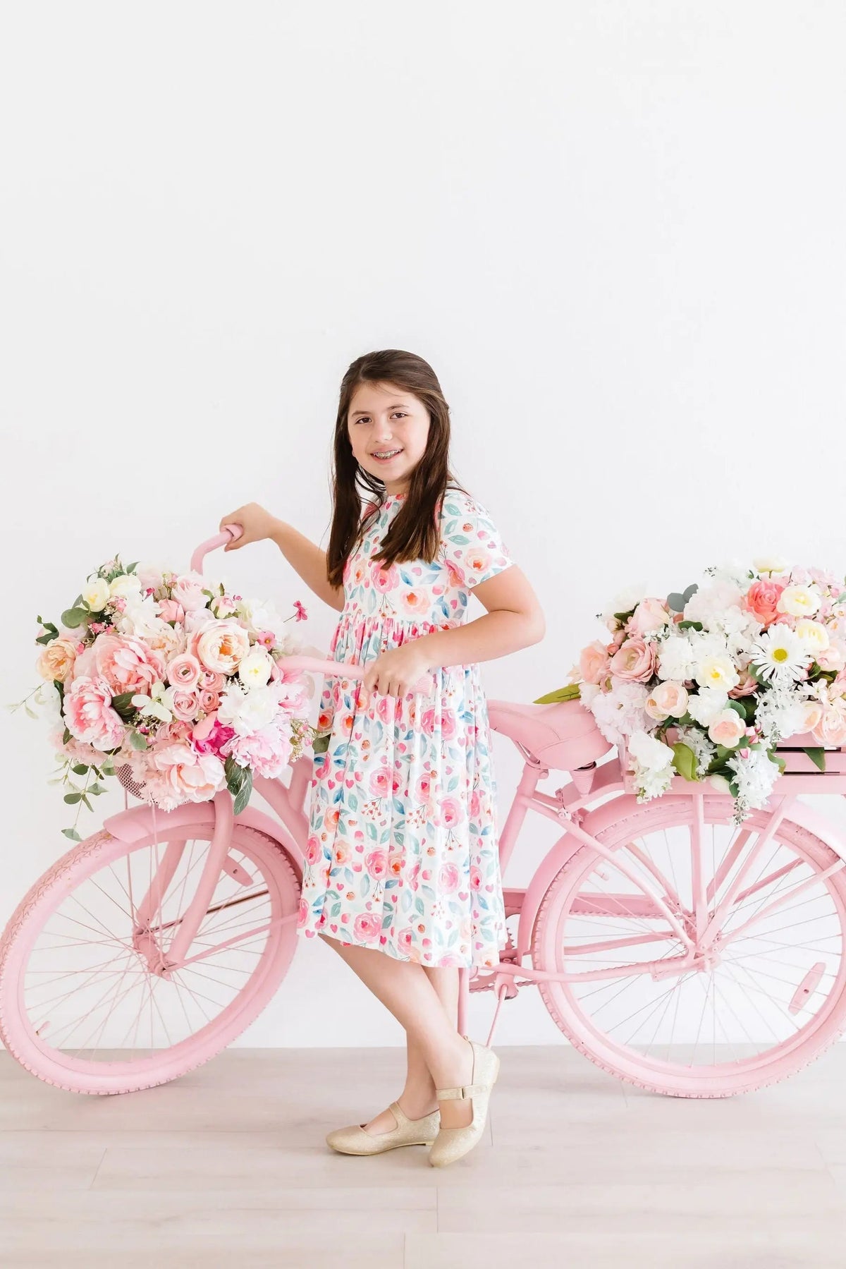 Mila & Rose ® Rosettes S/S Pocket Twirl Dress - 