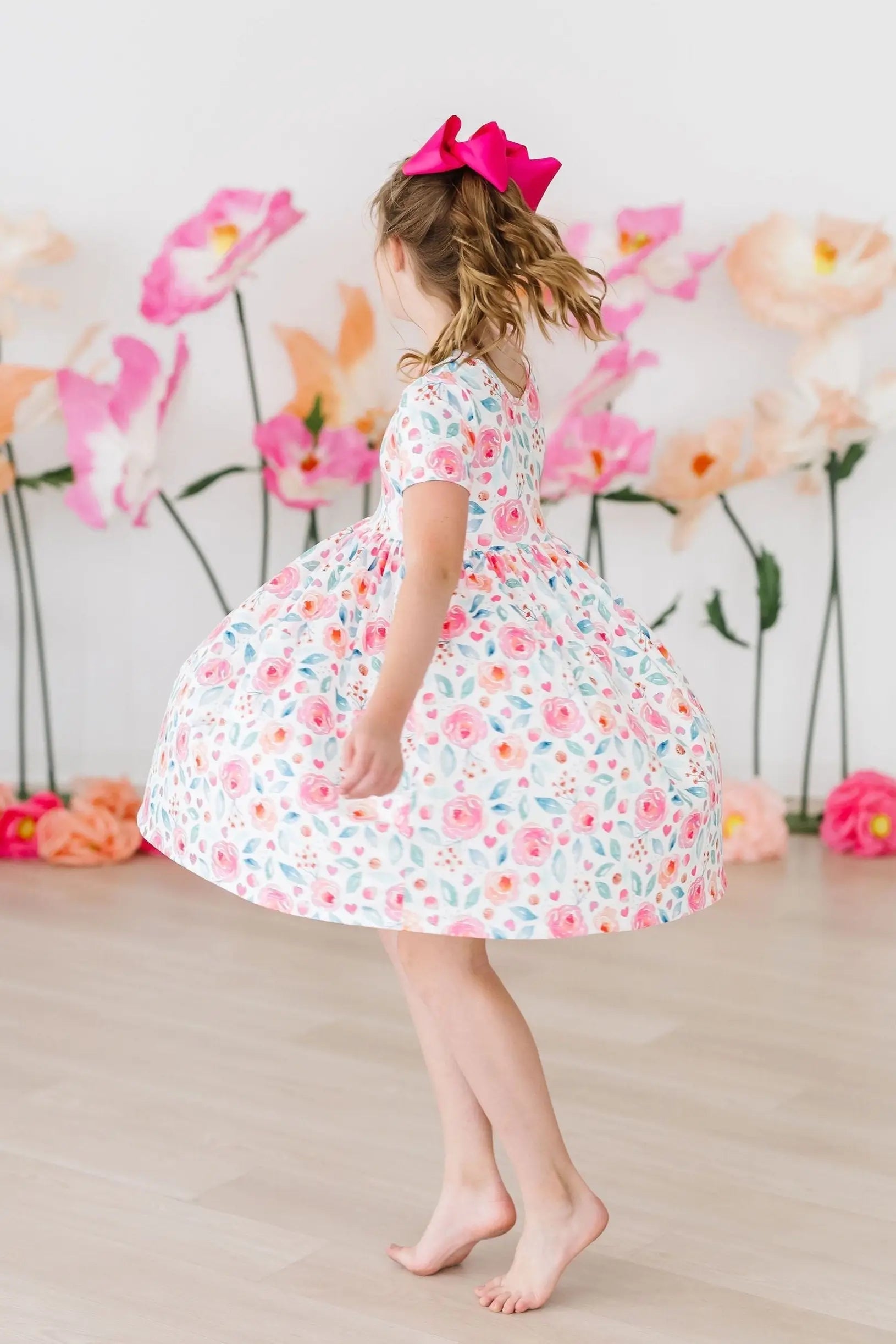Mila & Rose ® Rosettes S/S Pocket Twirl Dress - 
