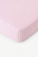 Little Mae & Co Rosey Pink Gingham Crib SheetEveretts Place