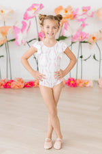 Mila & Rose ® Rosie Posie S/S Flutter Sleeve Leotard - 
