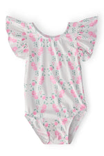 Mila & Rose ® Rosie Posie S/S Flutter Sleeve Leotard - 