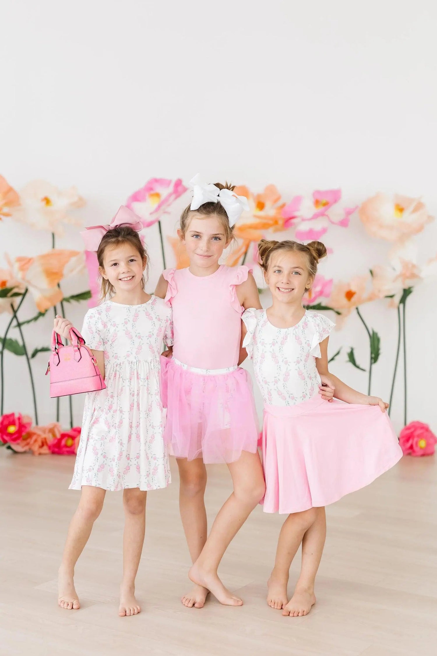 Mila & Rose ® Rosie Posie S/S Flutter Sleeve Leotard - 