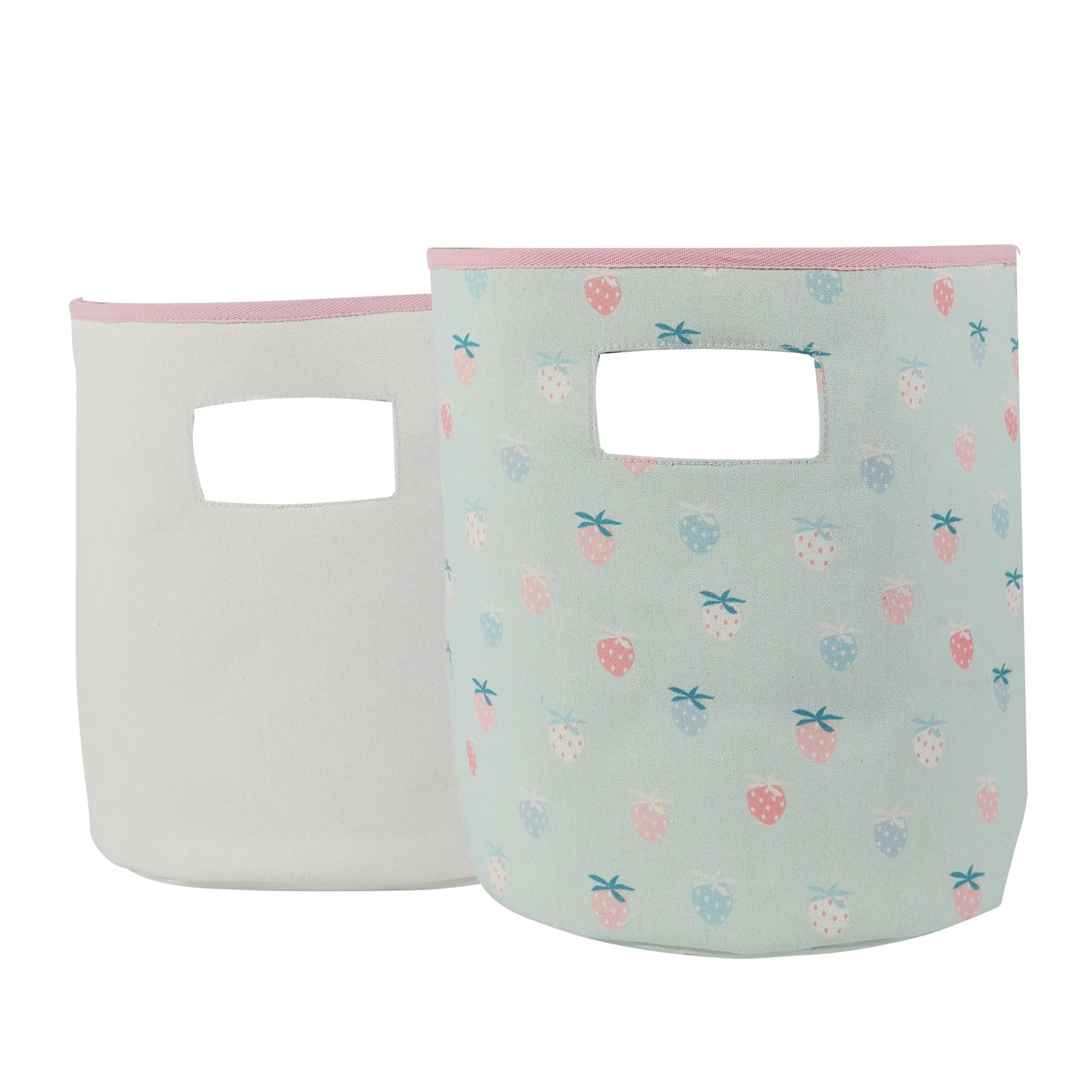 Goosewaddle® | Newborn Baby Blankets Toys Teethers Bibs & More Rosie (Strawberry) Soft Storage 2 Pack - 