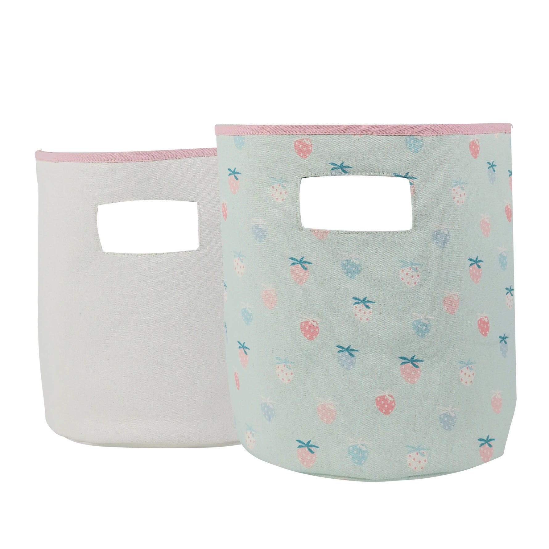 Goosewaddle® | Newborn Baby Blankets Toys Teethers Bibs & More Rosie (Strawberry) Soft Storage 2 Pack - 
