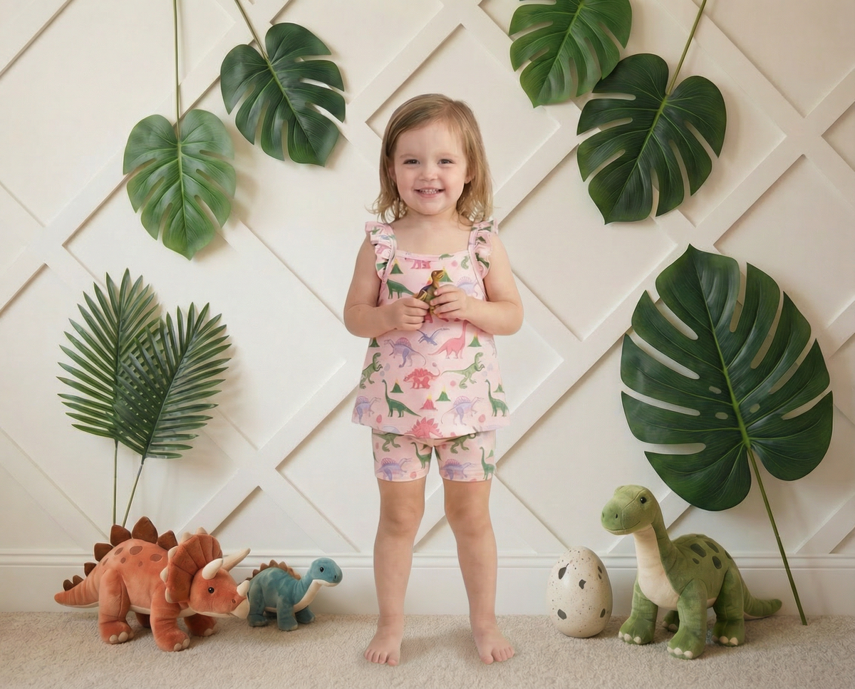 Rosy Rex Flutter Tank & Shorts by Bestaroo