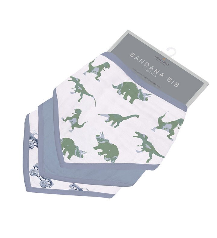 Newcastle Classics Rough Terrain Cotton Bandana Bibs with Extra Absorbency for Babies - 