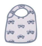Newcastle Classics Rough Terrain Cotton Snap Bibs with Soft Muslin for Feeding Babies - 