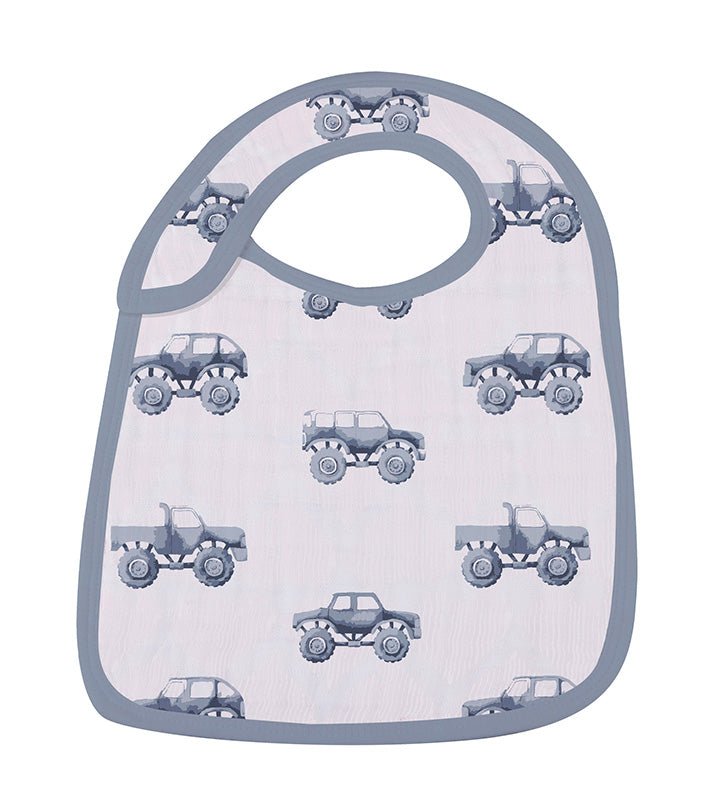 Newcastle Classics Rough Terrain Cotton Snap Bibs with Soft Muslin for Feeding Babies - 