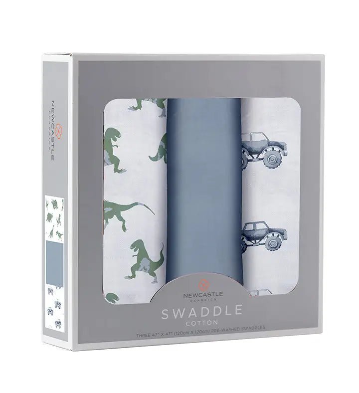 Newcastle Classics Rough Terrain Cotton Swaddle 3 Pack - 