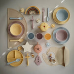 Mushie Round Dinnerware Bowl Set BPA Free Plastic Dishwasher Safe Microwave Safe - Everetts Place Boutique - 