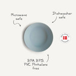 Mushie Round Dinnerware Bowl Set BPA Free Plastic Dishwasher Safe Microwave Safe - 