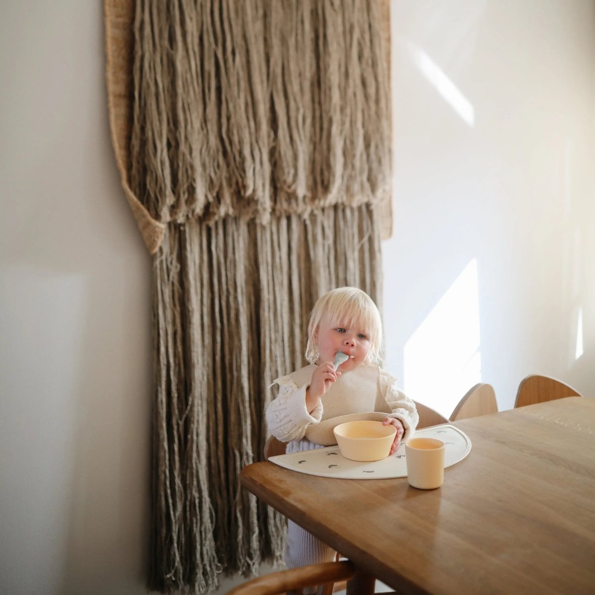 Mushie Round Dinnerware Bowl Set BPA Free Plastic Dishwasher Safe Microwave Safe - 