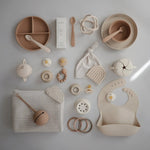 Mushie Round Dinnerware Plates BPA Free Plastic Set Dishwasher Microwave Safe - Everetts Place Boutique - 