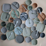 Mushie Round Dinnerware Plates BPA Free Plastic Set Dishwasher Microwave Safe - Everetts Place Boutique - 