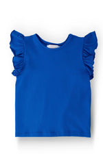 Royal Blue S/S Ruffle Tee - Baby & Toddler Clothing, Ruffle, Sweater, Top | Everetts Place