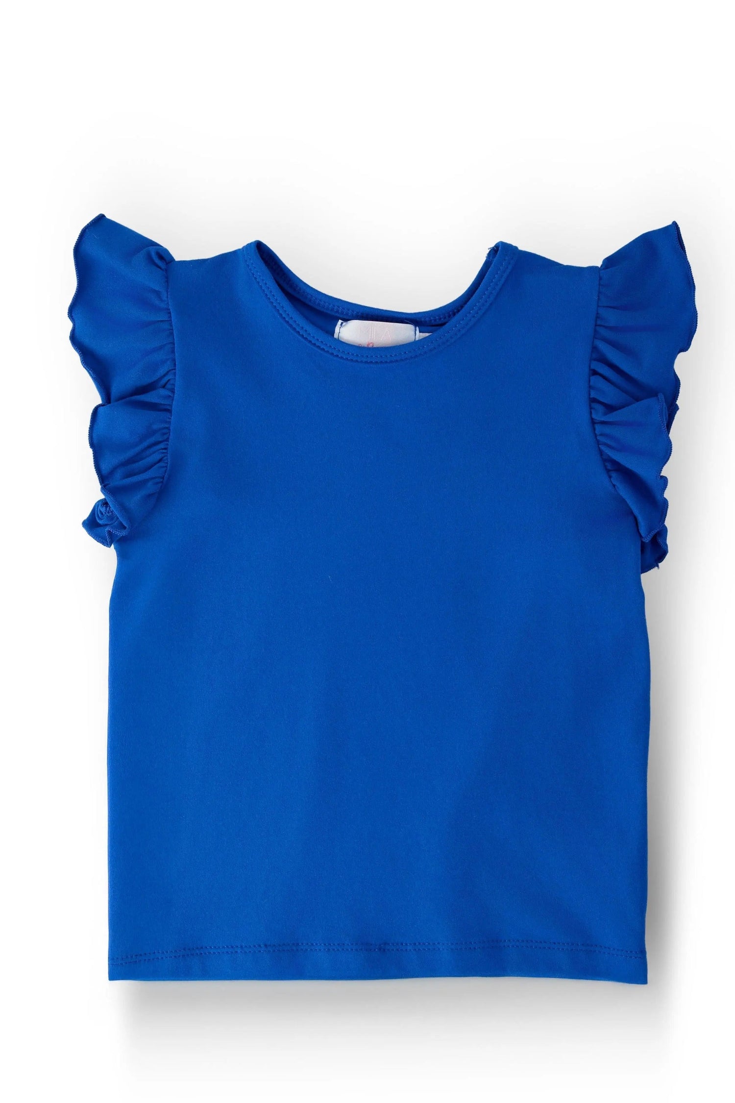 Royal Blue S/S Ruffle Tee - Baby & Toddler Clothing, Ruffle, Sweater, Top | Everetts Place