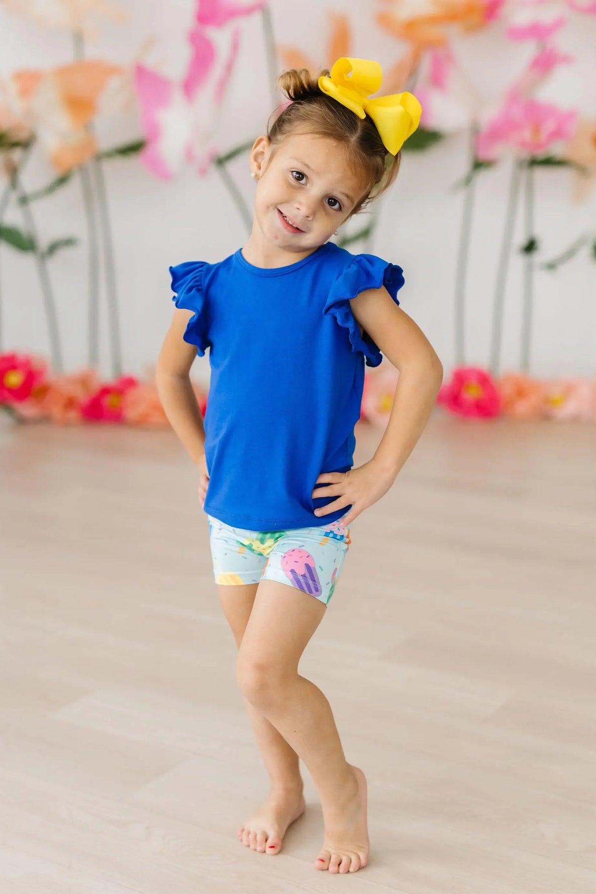 Mila & Rose ® Royal Blue S/S Ruffle Tee - 