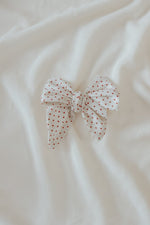 Little Mae & Co Ruby Bow Clips Handmade Cotton Floral Hair Accessories - Everetts Place Boutique - 
