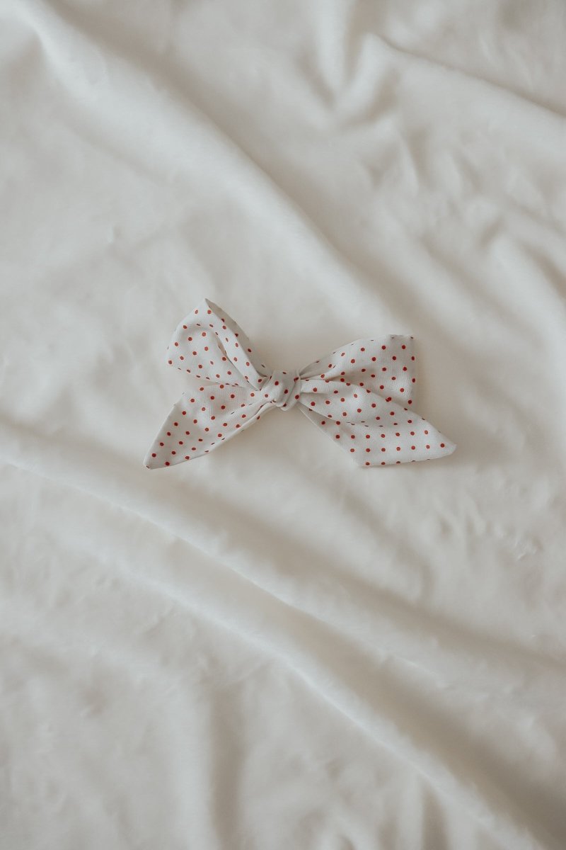 Little Mae & Co Ruby Bow Clips Handmade Cotton Floral Hair Accessories - Everetts Place Boutique - 