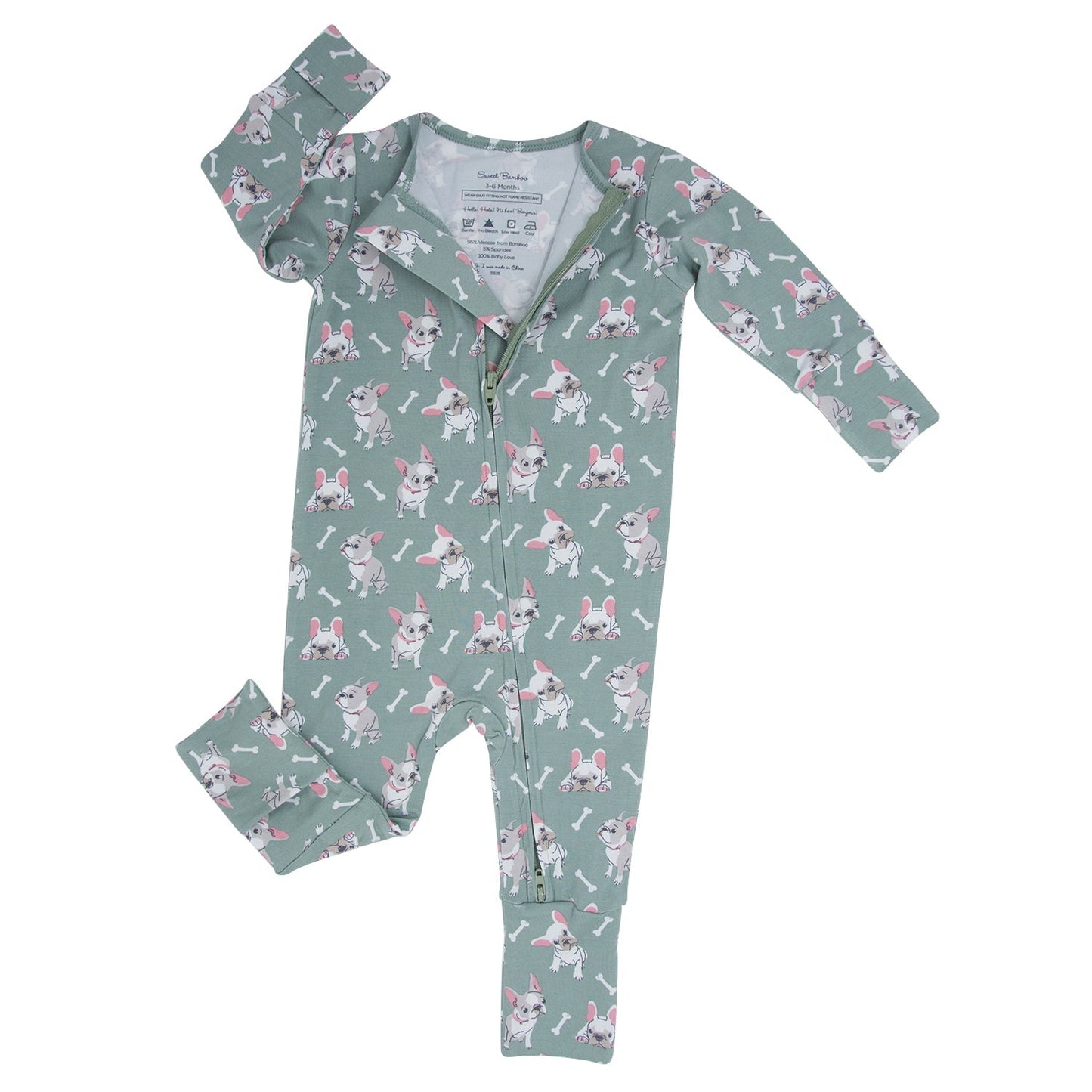 Ruff and Stuff Convertible Baby Romper With Two Way Zip Sweet Bamboo Everetts Place: Online Boutique