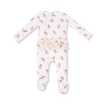 Angel Dear Ruffle Back Zipper Footie 2 Way Easy Diaper Changes Cozy - Everetts Place Boutique - 