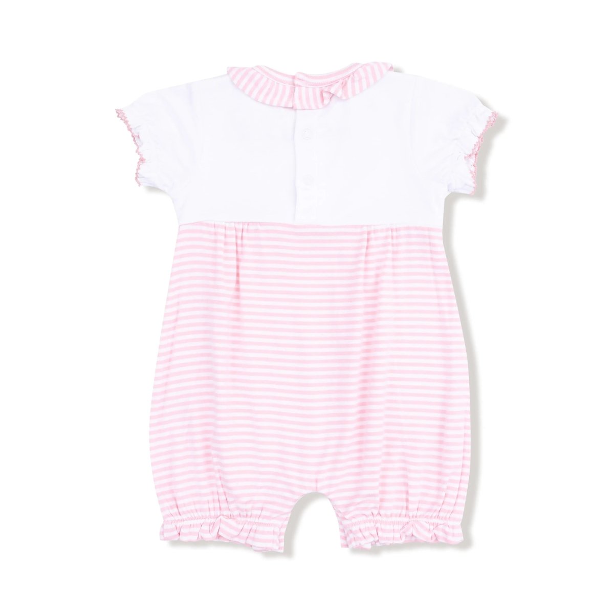 Angel Dear Ruffle Collar Romper With Piping And Picot Angel Dear - Everetts Place Boutique - 