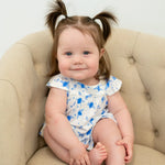 Sweet Bamboo Charming Ruffle Dress and Bloomer Set with Cap Sleeves for Baby Girls - baby daywear