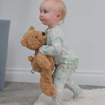 Sweet Bamboo Mint Bamboo Ruffle Baby Footie with 2 Way Zipper for Stylish Infants - Apparel & Accessories > Clothing > Baby & Toddler Clothing > Baby & Toddler Sleepwear Ruffle Footies