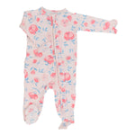 Sweet Bamboo Hypoallergenic Ruffle Footie with Two Way Zipper for Comfortable Babies - Apparel & Accessories > Clothing > Baby & Toddler Clothing > Baby One-Pieces Ruffle Footies