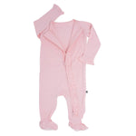 Sweet Bamboo Hypoallergenic Ruffle Footie with Silky Smooth Fabric for Baby Girls - Apparel & Accessories > Clothing > Baby & Toddler Clothing > Baby One-Pieces Ruffle Footies