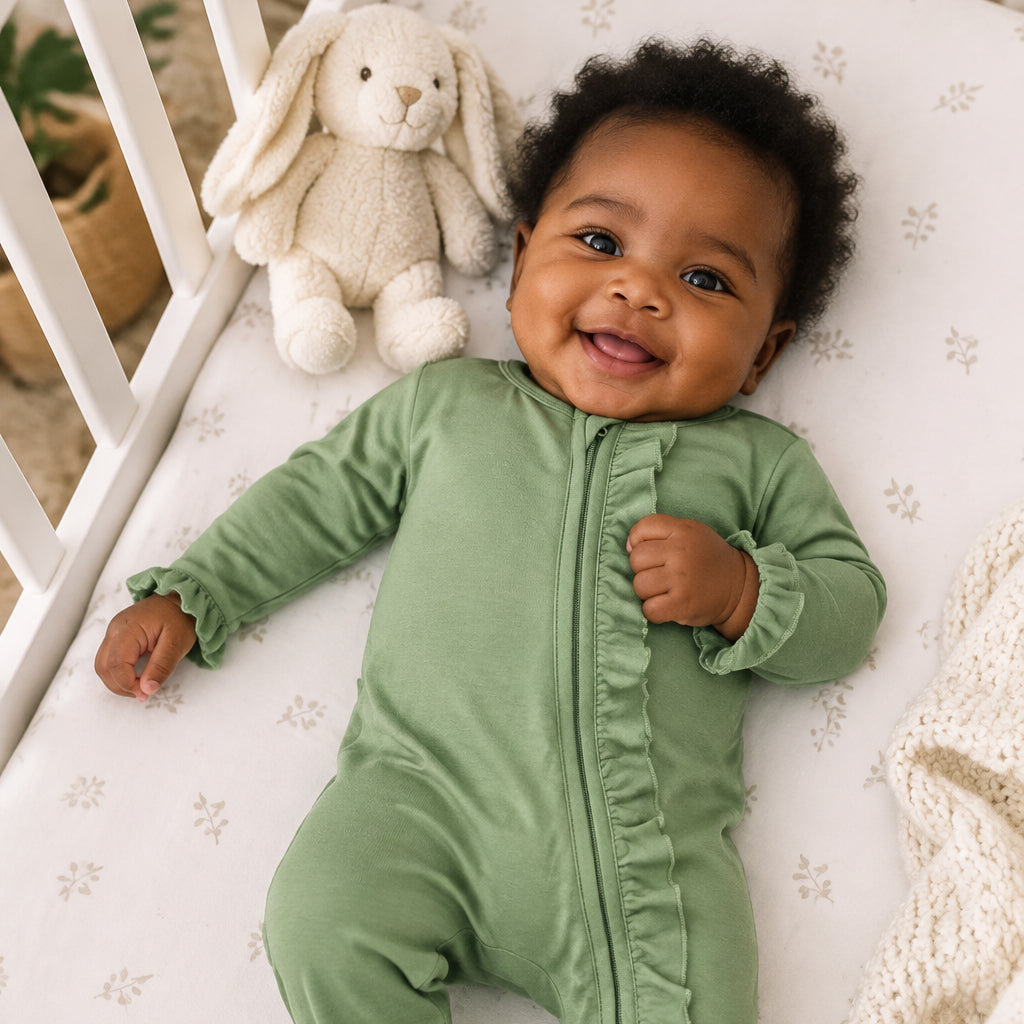 Ruffle Footie by Sweet Bamboo