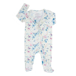 Sweet Bamboo Watercolor Butterfly Baby Footie with 2 Way Zipper for Stylish Infants - Apparel & Accessories > Clothing > Baby & Toddler Clothing > Baby One-Pieces Ruffle Footies