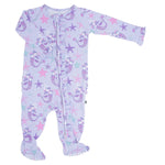 Sweet Bamboo Ruffle Baby Footie with Two Way Zipper and No Slip Grips for Comfort - Apparel & Accessories > Clothing > Baby & Toddler Clothing > Baby One-Pieces Ruffle Footies