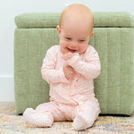 Sweet Bamboo Cozy Ruffle Footie with Two Way Zipper for Stylish Babies - Apparel & Accessories > Clothing > Baby & Toddler Clothing > Baby One-Pieces Ruffle Footies